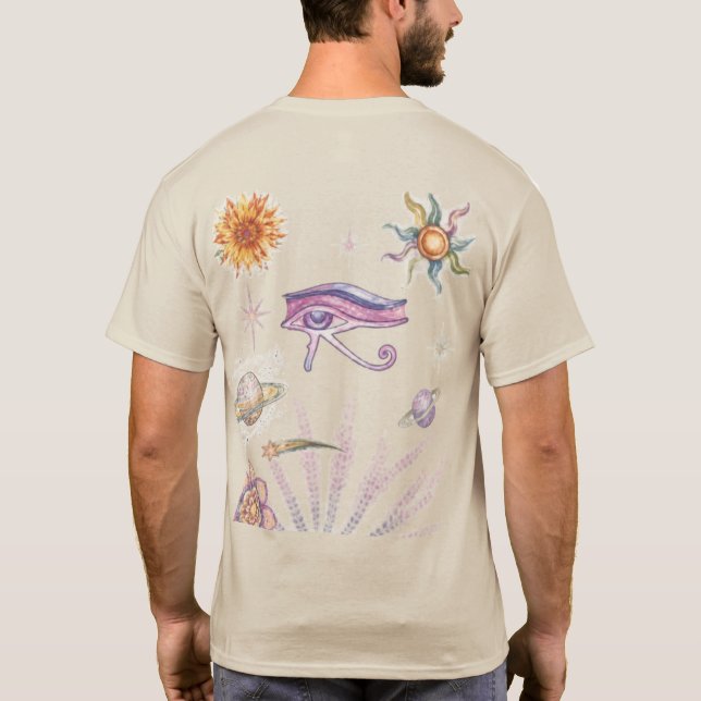 T-shirt Œil d'Horus Céleste Vintage  (Dos)