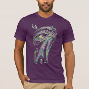 T-SHIRT OEIL DU 11H11 HORUS OM ANKH AUM REIKI DE GRAFFITI