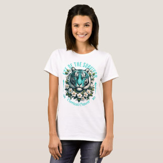 T-shirt OEil du Tigre Survivant Cancer du col de l'utérus