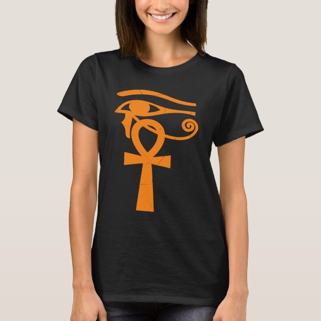 T-shirt Oeil Égyptien De Horus Ankh Egypte Archéologue (Devant)