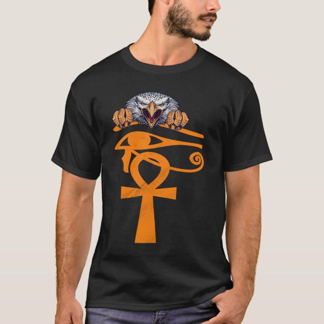T-shirt Oeil Égyptien De Horus Ankh Egypte Archéologue Ea (Devant)