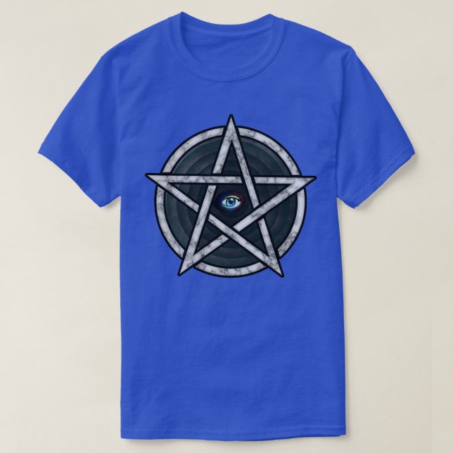 T-shirt OEil en pentagramme de protection marbre (Design devant)