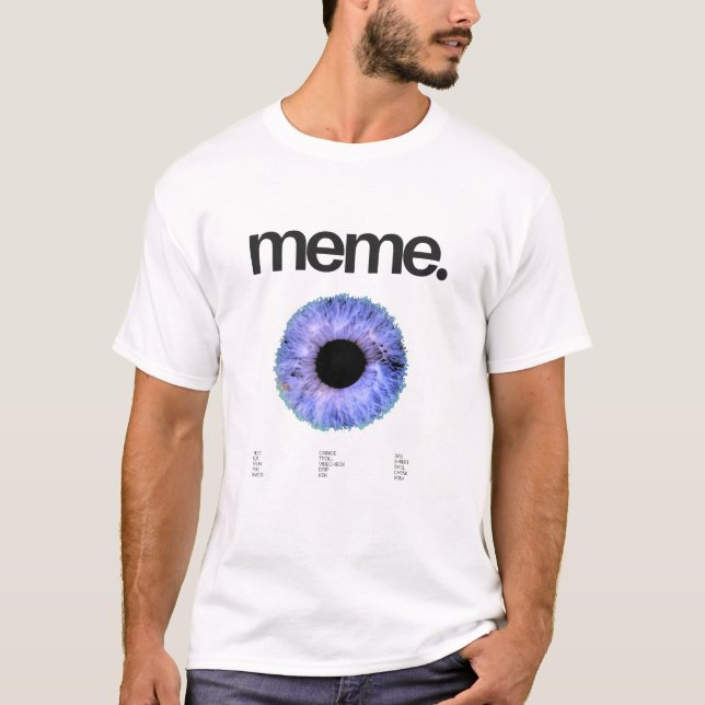 T-shirt OEil et mèmes gros cerveau (Devant)