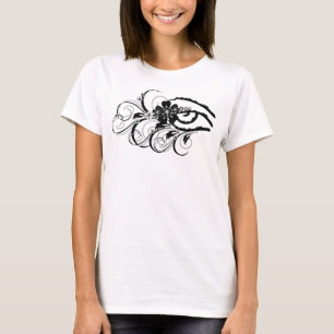 T-shirt oeil floral grunge