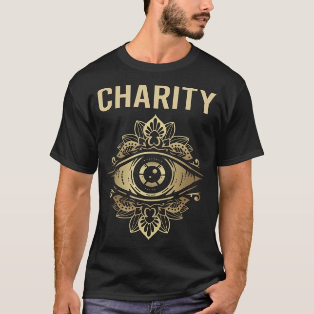 T-shirt Œil qui observe la charité (Devant)