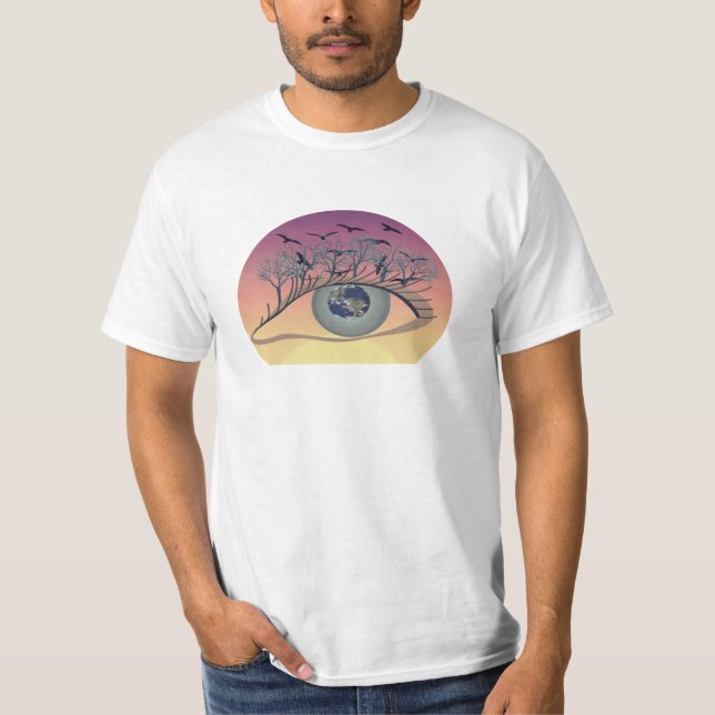 T-shirt OEil sur le monde - Nature & Earth Art (Devant)
