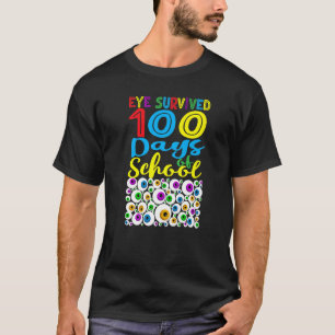 T-shirt Oeil Survécu 100ème Jours D'Enseignants Scolaires