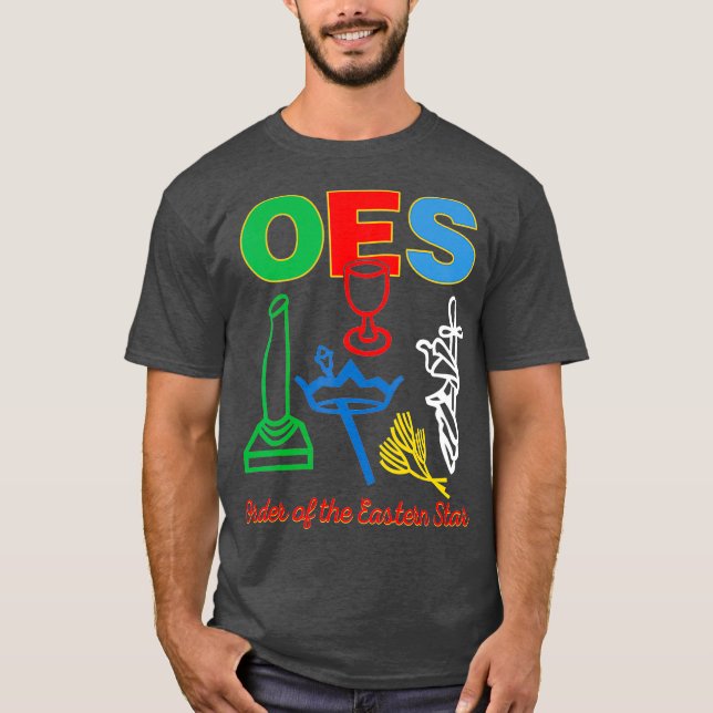T-shirt OES cinq Emblems Ordre du jour des Etoiles orienta (Devant)