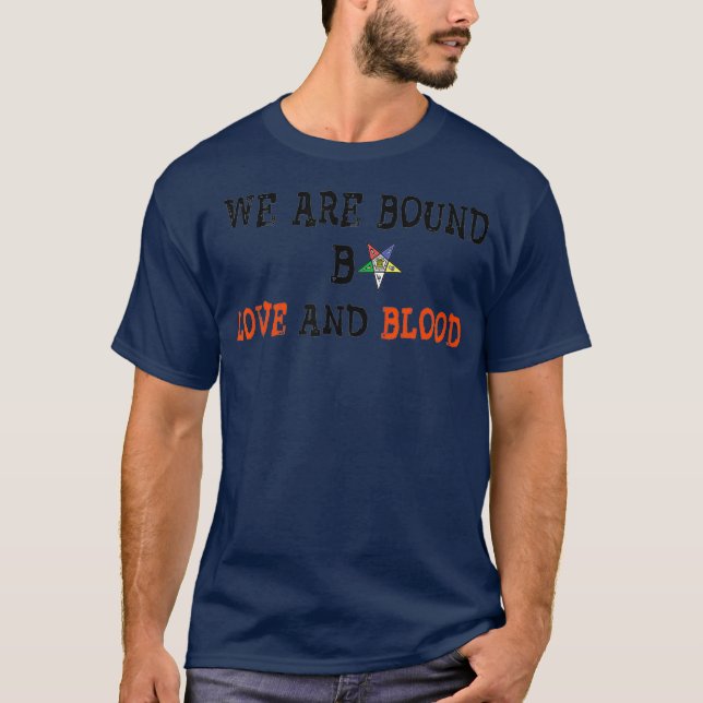 T-shirt OES Masonic Bound by Love and Blood (Devant)