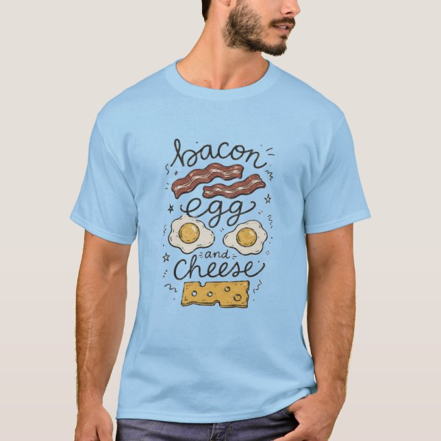 T-shirt Œuf au bacon et fromage (Devant)