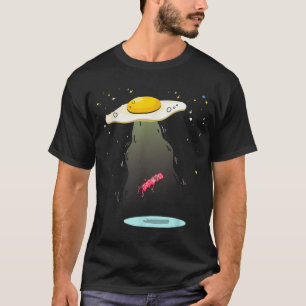 T-shirt Oeuf cool Abduction Bacon Amusant OVNI Petit déjeu