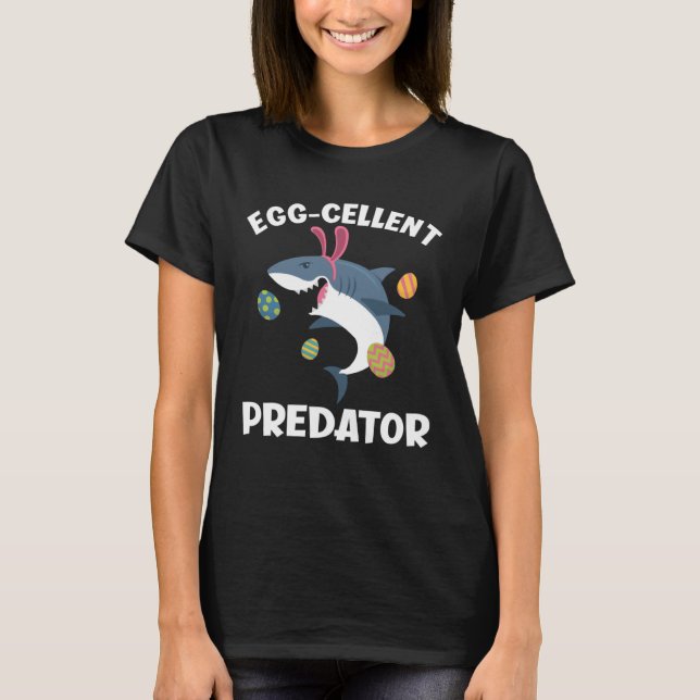 T-shirt Oeuf de lapin blanc Predator Pâques (Devant)