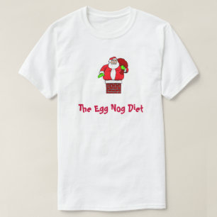 T-shirt Oeuf de Noël amusant Nog régime alimentaire gras
