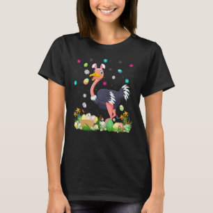T-shirt OEuf de Pâques Amusant Oiseau d'autruche Dimanche