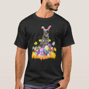 T-shirt Oeuf de Pâques Blue Heeler Chien de Pâques Dimanch