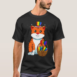 T-shirt Œuf de Pâques Chat Lgbt Q Mignon Chaton Gay Pride