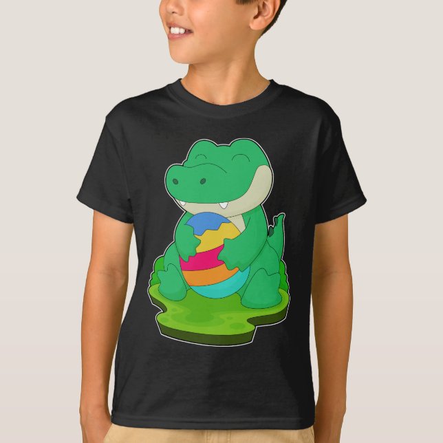 T-shirt OEuf de Pâques crocodile (Devant)