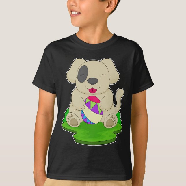 T-shirt OEuf de Pâques de chien (Devant)