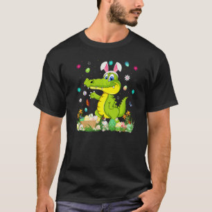 T-shirt Oeuf de Pâques Drôle Crocodile de Pâques Dimanche 