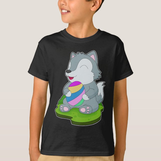 T-shirt OEuf de Pâques du loup (Devant)