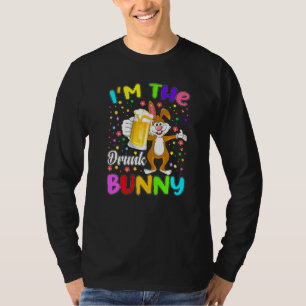 T-shirt Œuf de Pâques Joyeux Lapin Drôle Bière Vin Boire  