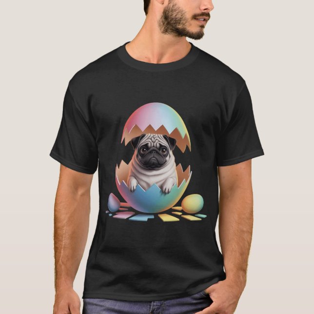 T-shirt œuf de Pâques Puggy (Devant)