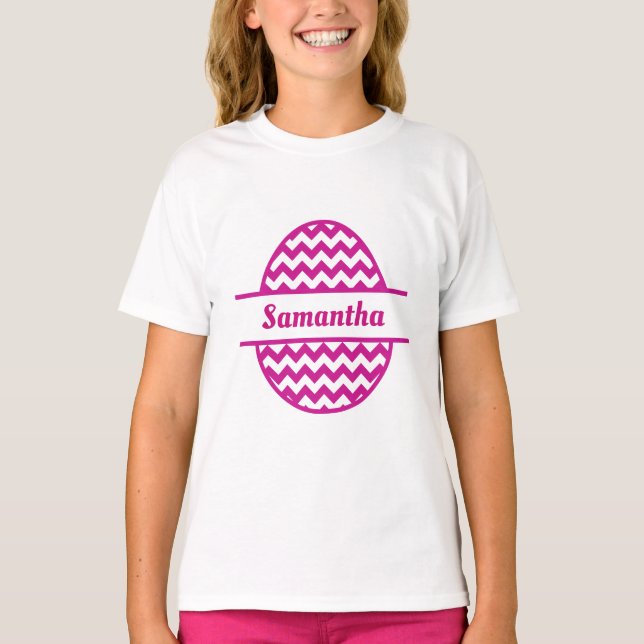 T-shirt Oeuf de Pâques rose (Devant)