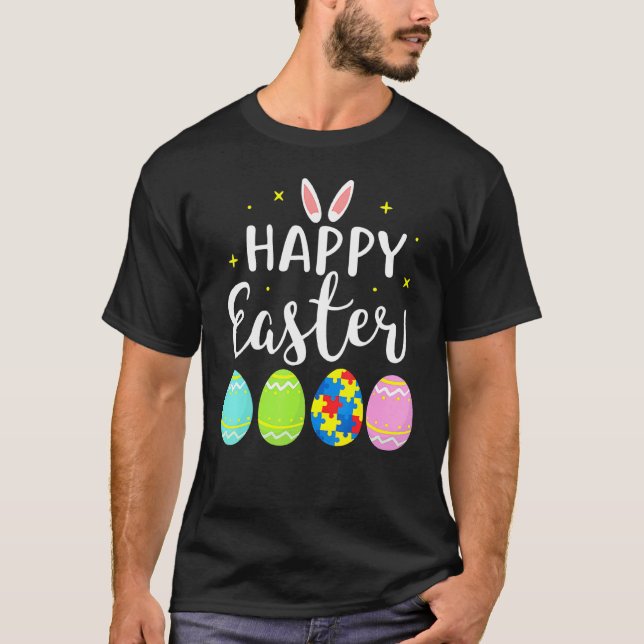T-shirt œuf de Pâques sur l'autisme (Devant)