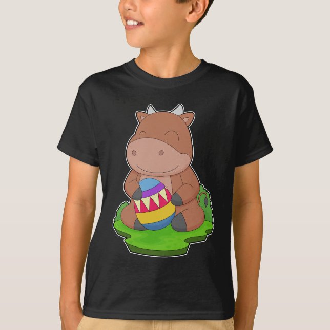 T-shirt Œuf de Pâques Taureau (Devant)