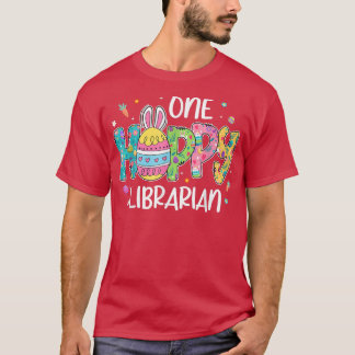 T-shirt Oeuf de Pâques Un Hobby Bibliothécaire Bunny Lover