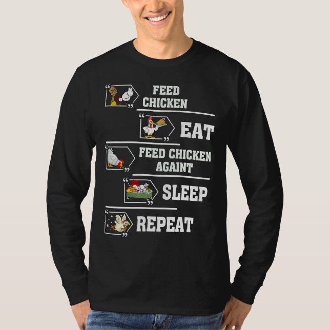 T-shirt OEuf de poulet à l'alimentation (Devant)