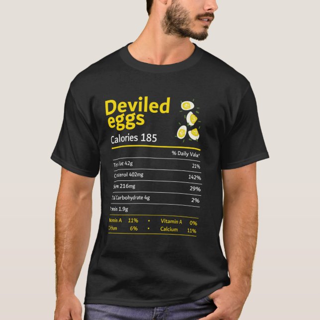 T-shirt OEuf défiguré Valeur nutritive Costume d'action de (Devant)