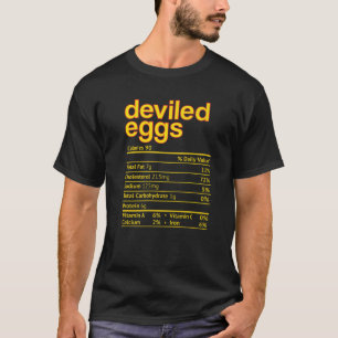 T-shirt Oeuf Deviled Nutrition Facts Drôle Thanksgiving Ch