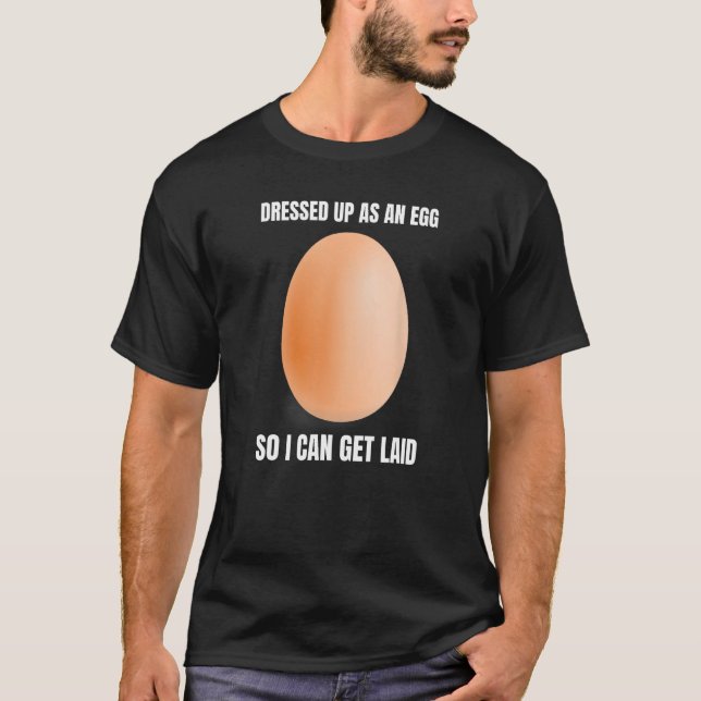 T-shirt Oeuf Drôle Se Poser Sarcastique Simple Halloween (Devant)