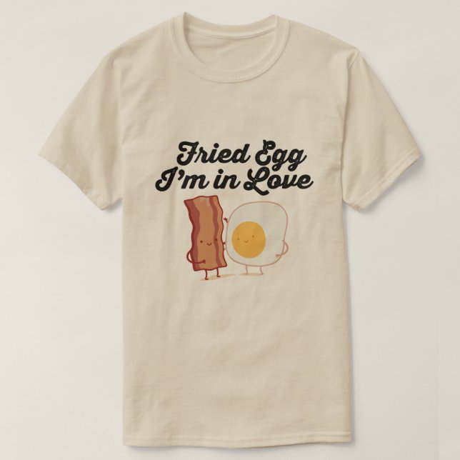 T-SHIRT ŒUF FRIT JE SUIS AMOUREUX (Design devant)