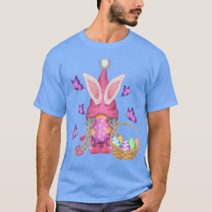 T-shirt Oeuf Lapin Gnome Pâques Pour Filles Femmes Enfants