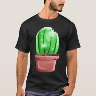 T-shirt Oeuf Peint Ressemblant À Une Décoration De Cactus