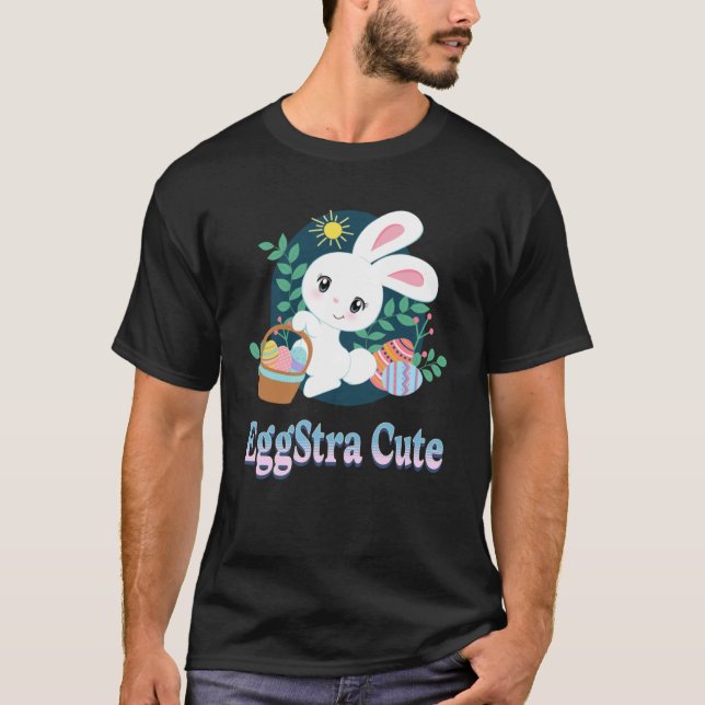 T-shirt Oeuf Stra mignon Pun de Pâques Dit Oeufs de Lapin  (Devant)