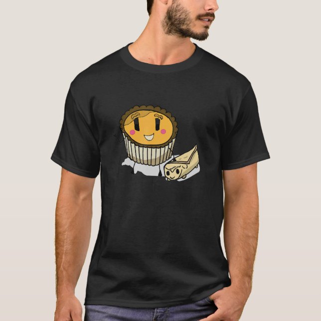 T-shirt Oeuf Tarte Dim Sum et Oeuf Roll Chien (Devant)