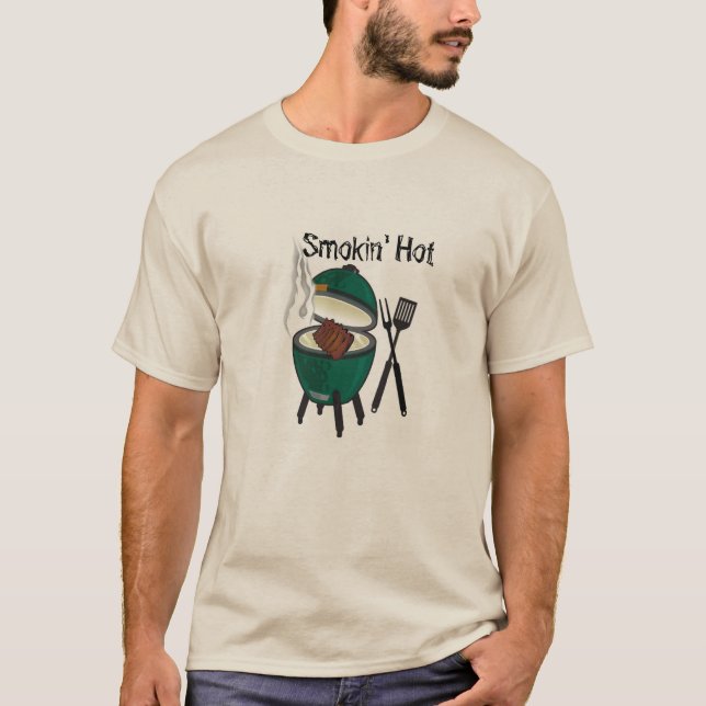 T-shirt Oeuf vert chaud de Smokin grand (Devant)