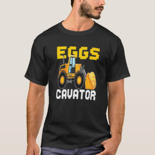 T-shirt OEufs amusants Cavateur Lapin de Pâques Excavateur