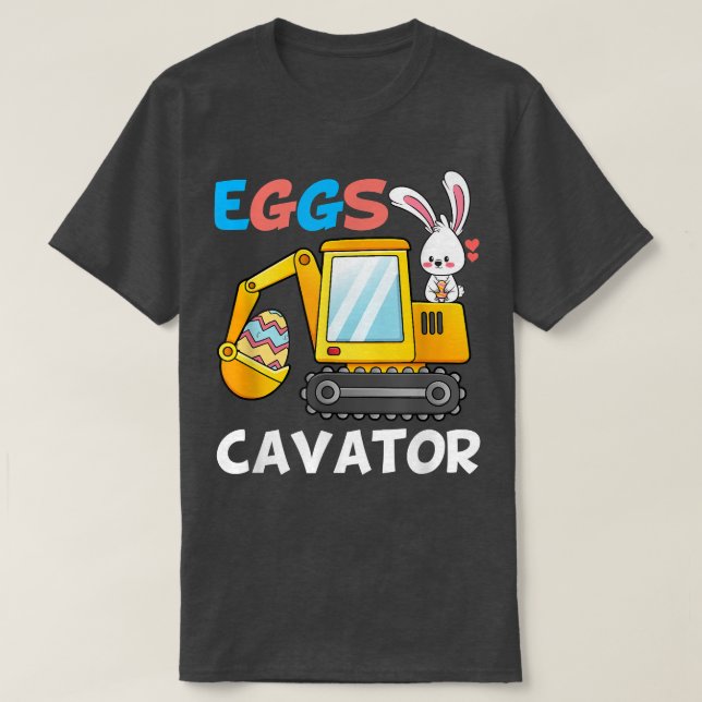 T-shirt Oeufs Cavator Bunny Excavateur mignon Jour de Pâqu (Design devant)