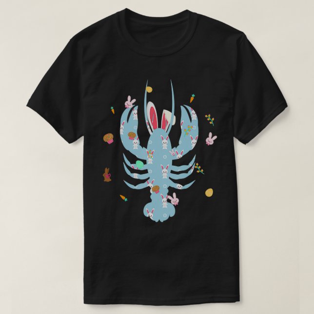 T-shirt OEufs De Lapin De Pâques OEufs De Lapin Mignonnes (Design devant)
