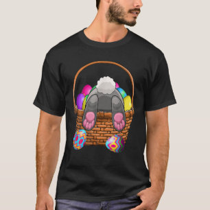T-shirt Oeufs De Lapin Drôle Dans Le Panier Tee