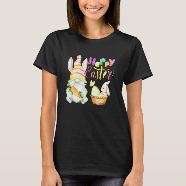 T-shirt Oeufs de lapin lapin Chasse d'aquarelle lapin Joye (Devant)
