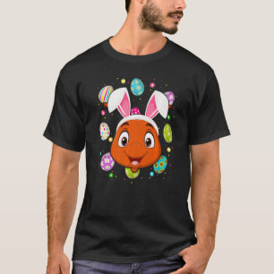 T-shirt Oeufs de Pâques Bunny Ange oreille face Pâques dim