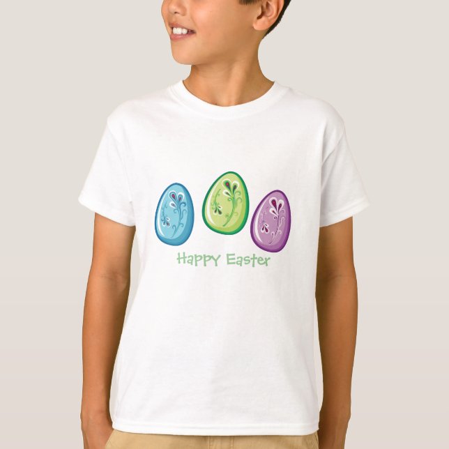 T-shirt Oeufs de Pâques Chemises de Pâques pour enfants (Devant)