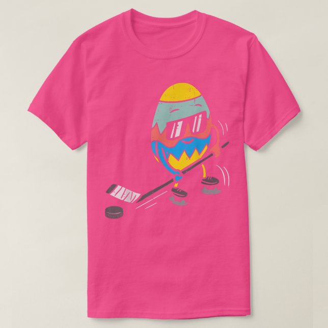 T-shirt Oeufs de Pâques Jouer Ice Hockey Cute Sports Homme (Design devant)