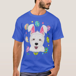 T-shirt Oeufs de Pâques Lapin Amoureux Oreille Oreille Chi
