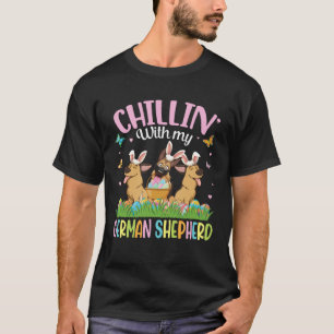 T-shirt Œufs de Pâques Papillon Chillin Avec Mon Berger Al